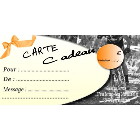 Carte cadeau / bon d'achat